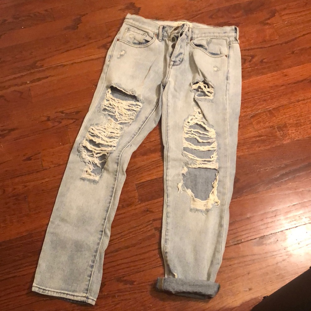 Pacsun cropped distressed jeans